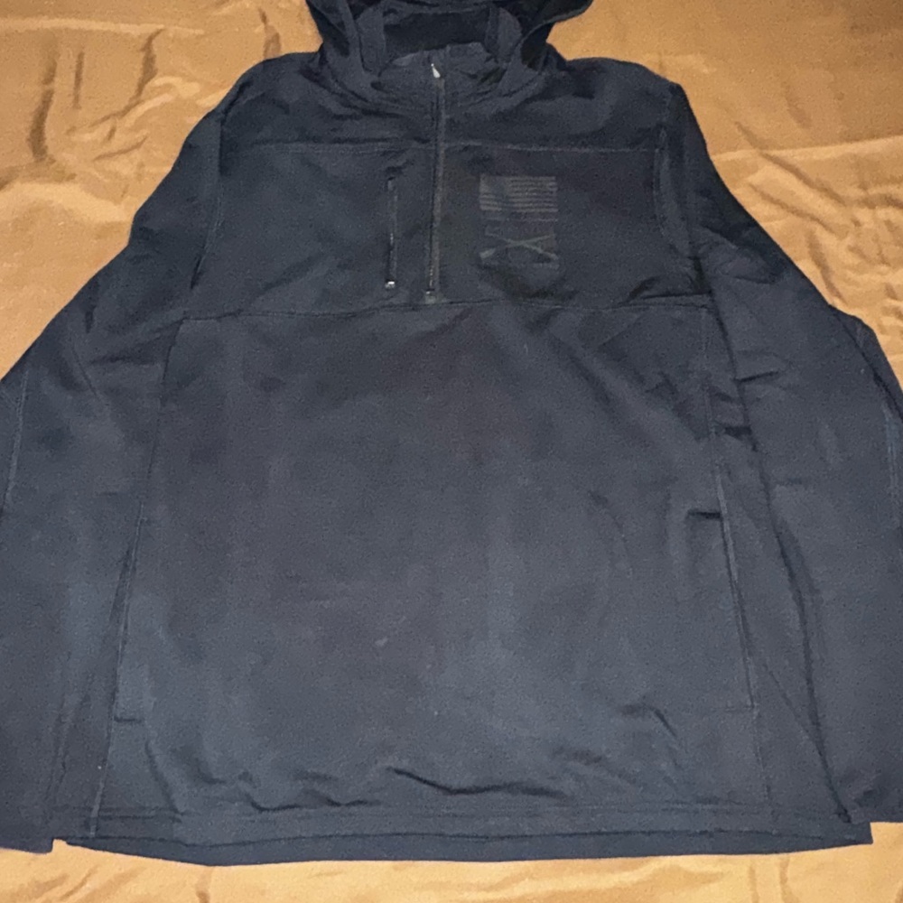Grunt Style Black 1/4 Zip pullover hoodie